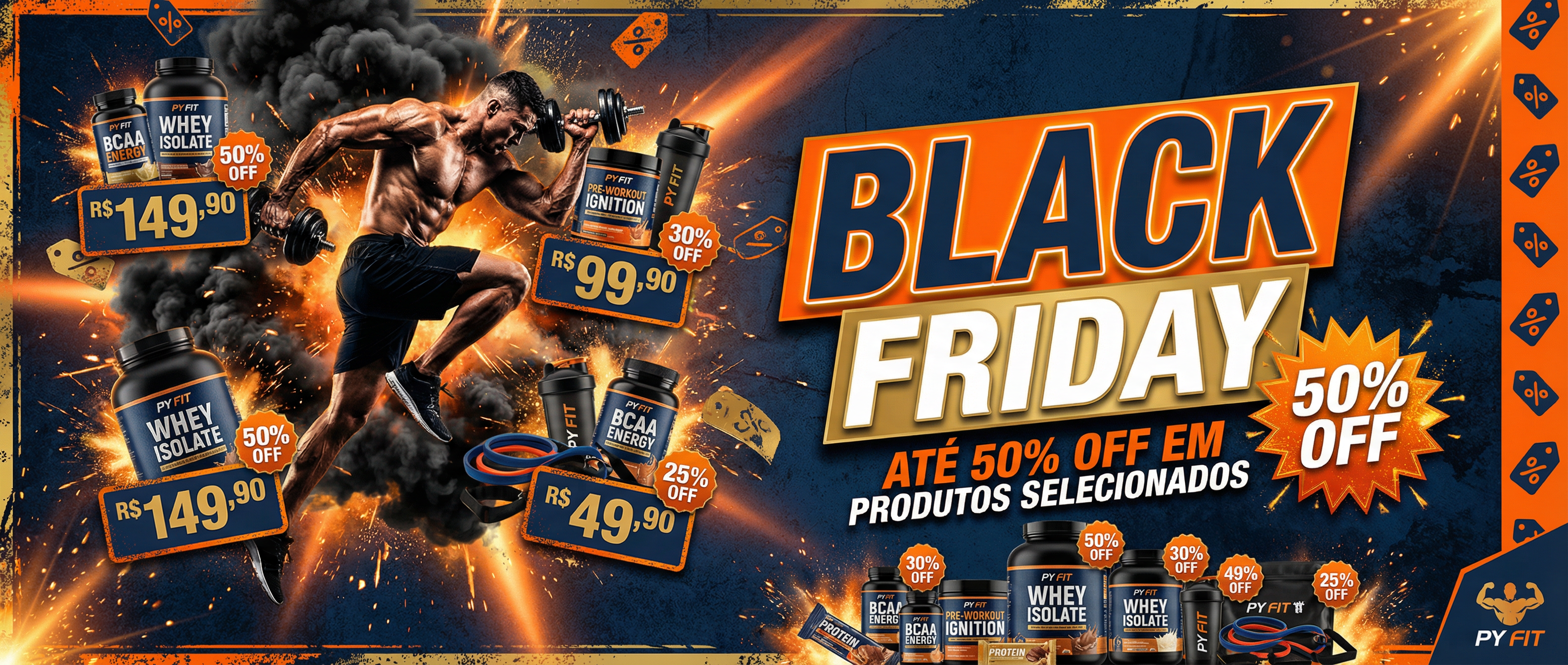 Black Friday PY FIT — Até 40% OFF na linha completa importada