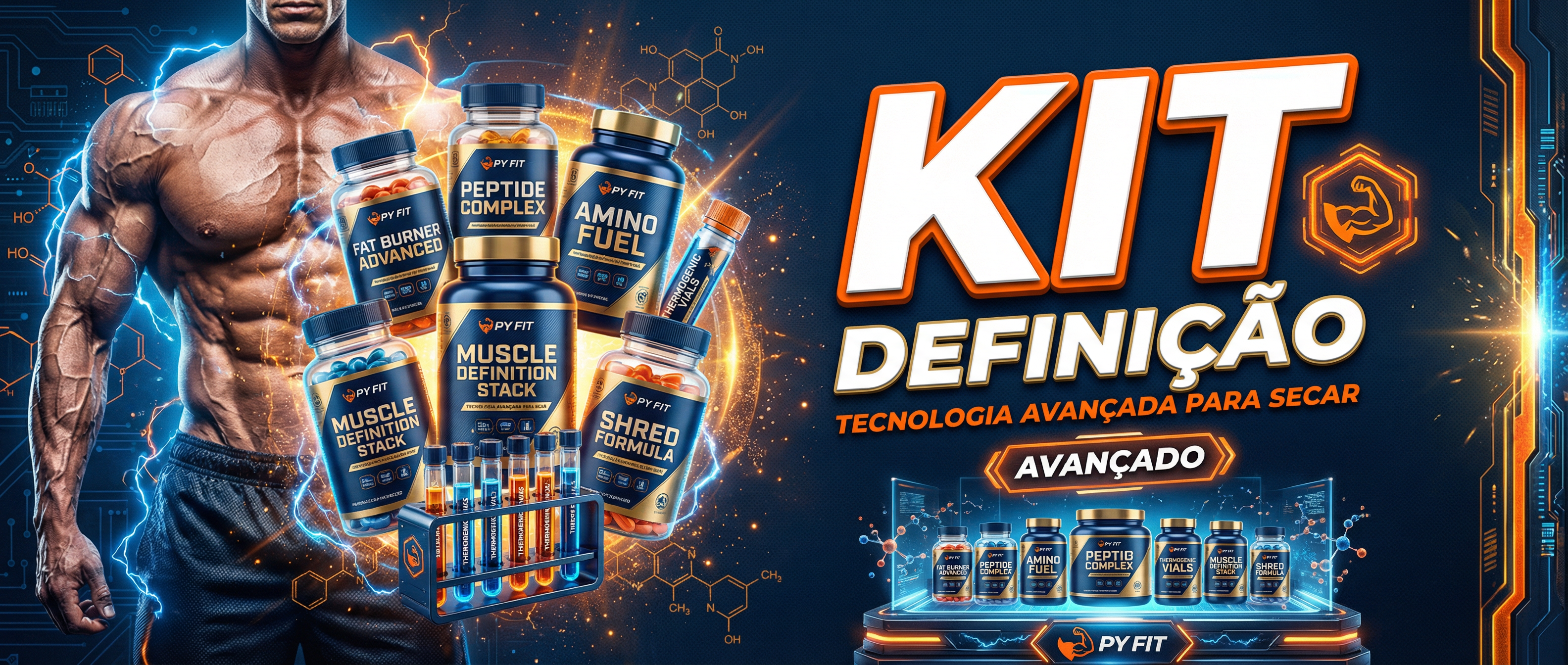 Kit Definição Avançada PY FIT — Cutting limpo e vascularização