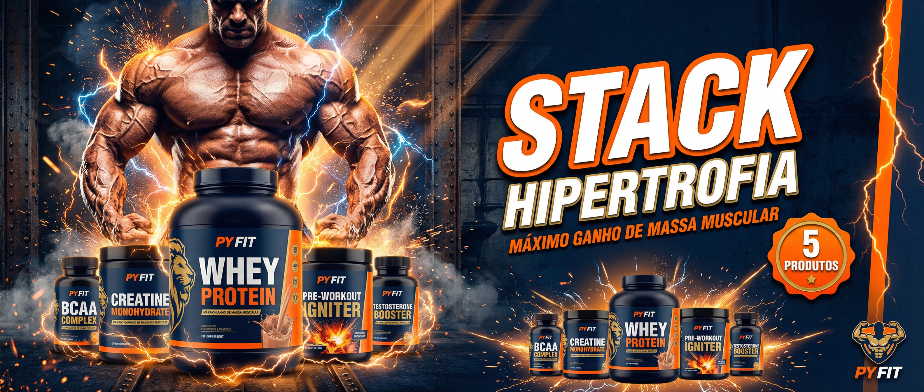 Stack Hipertrofia PY FIT — Bulking, Recomposição e Força